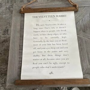 The Velveteen Rabbit Wall Hanging